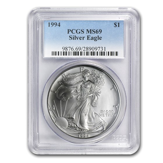 1994 Silver American Eagle MS-69 PCGS 1994 Silver American Eagle MS-69 PCGS